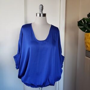 Grace Cobalt Blue Blouse Size 16 NEW!